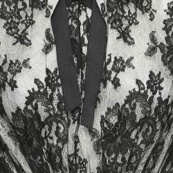 Chanel Black/White Floral Lace Elasticated Waist Salzburg Blouse L 