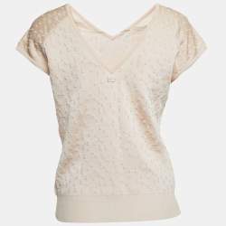 Chanel Pink Knit Sleeveless Top M