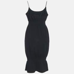 Chanel Black Knit Strappy Short Dress M