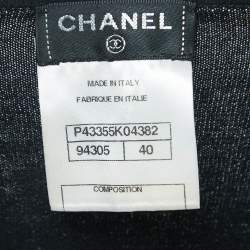 Chanel Black Knit Strappy Short Dress M
