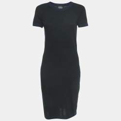 Pre Owned Chanel Black Cashmere Dress Set M