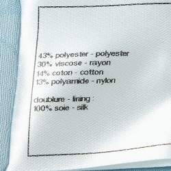 Pre Owned Chanel Blue Fantasy Tweed Single Breasted Jacket M