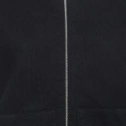 Chanel Black Astronaut Print Cotton Zip Front Hooded Jacket S