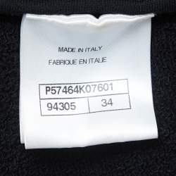 Chanel Black Astronaut Print Cotton Zip Front Hooded Jacket S