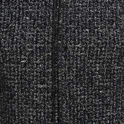 Chanel Black Tweed Zip Front Sleeveless Mini Dress S