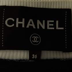 Pre Owned Chanel Black Floral Lace Zip-Up Dress S