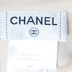 Chanel Pale Pink Silk Embellished Button Front Blouse M