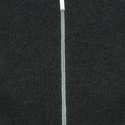 Chanel Beige/Grey Wool Zip Front Cardigan S