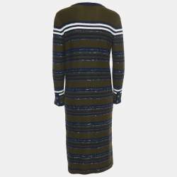 Chanel Multicolor Striped Cashmere Long Cardigan S