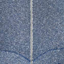 Pre Owned Chanel Blue/Metallic Terry Zip-Up Hoodie M