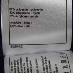 Pre Owned Chanel Blue Glitter Tweed Sequin Detail Long  Jacket L