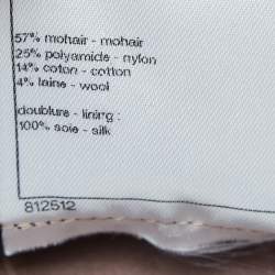 Pre Owned Chanel Pink Mohair Wool Cropped Jacket M