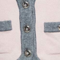Chanel Pink Cashmere Buttoned Sweater Vest M