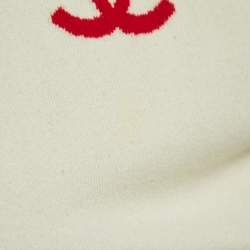 Chanel Cream La Pausa Patterned Cashmere Round Neck Sweater S
