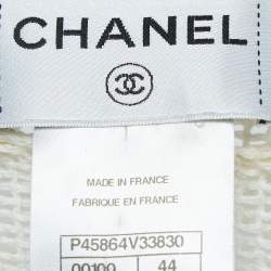 Chanel White Perforated Knit Sleeveless Coverup Dress L