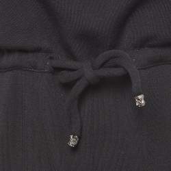 Chanel Black Wool Knit Sleeveless Drawstring Jumpsuit M