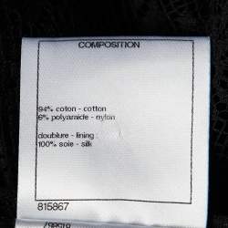 Chanel Black Floral Lace Buttoned Top S