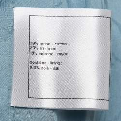 Chanel Light Blue Tweed Jacket S