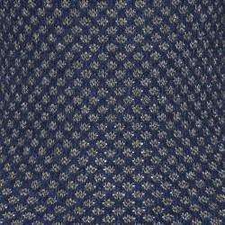 Chanel Multicolor Lurex Wool Knit Byzance Midi Dress L