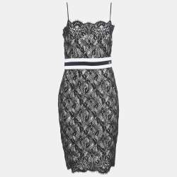 Chanel Black Floral Lace Mini Sleeveless Dress M