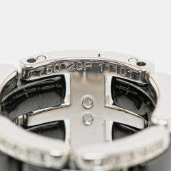 Chanel 18K White Gold Ceramic Ultra Ring #48