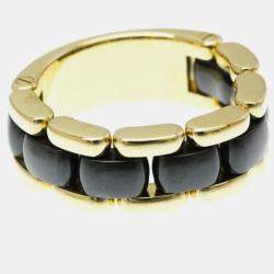 Chanel 18K Yellow Gold Ultra Collection Ceramic No Stone Ring
