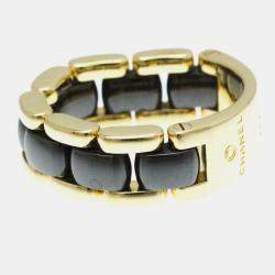 Chanel 18K Yellow Gold Ultra Collection Ceramic No Stone Ring