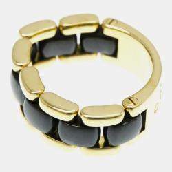 Chanel 18K Yellow Gold Ultra Collection Ceramic No Stone Ring