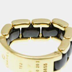 Chanel 18K Yellow Gold Ultra Collection Ceramic No Stone Ring