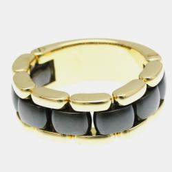Chanel 18K Yellow Gold Ultra Collection Ceramic No Stone Ring