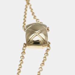 Chanel 18K Rose Gold Coco Crush Pendant Necklace