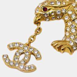 Chanel Eagle Rhinestone Brooch Pin