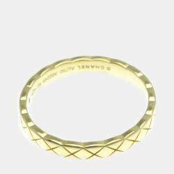 Chanel 18K Yellow Gold Coco Crush Band Ring EU 60