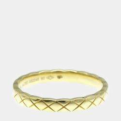 Chanel 18K Yellow Gold Coco Crush Band Ring EU 60