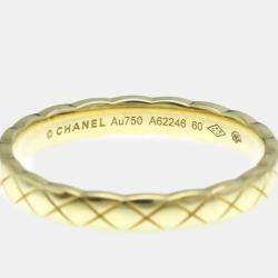 Chanel 18K Yellow Gold Coco Crush Band Ring EU 60
