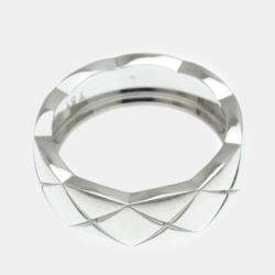 Chanel 18K White Gold Coco Crush Band Ring EU 51