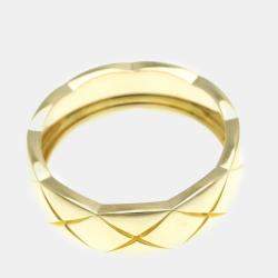 Chanel 18K Yellow Gold Coco Crush Band Ring EU 58
