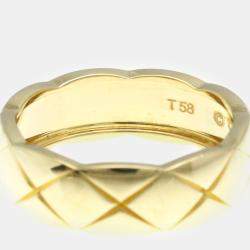 Chanel 18K Yellow Gold Coco Crush Band Ring EU 58
