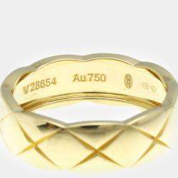 Chanel 18K Yellow Gold Coco Crush Band Ring EU 58
