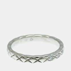 Chanel Coco Crush Diamond  and Platinum Band Ring EU 51