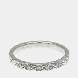 Chanel Coco Crush Diamond  and Platinum Band Ring EU 51