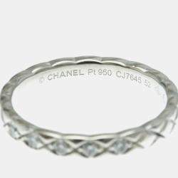 Chanel Coco Crush Diamond  and Platinum Band Ring EU 51