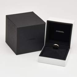 Chanel Coco Crush Quilted Motif 18k Rose Gold Mini Band Ring Size 47