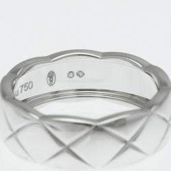Chanel Coco Crush Ring Medium Size White Gold 18K Fashion No Stone Band Ring Silver