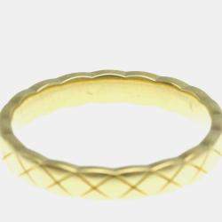 Pre Owned Chanel Coco Crush Mini 18K Yellow Gold Band Ring EU 56