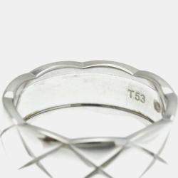 Pre Owned Chanel Coco Crush Medium 18K White Gold Diamond Ring EU 53