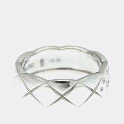 Pre Owned Chanel Coco Crush Medium 18K White Gold Diamond Ring EU 53