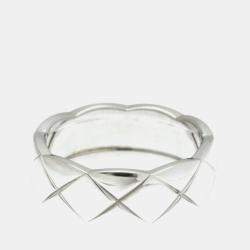 Pre Owned Chanel Coco Crush Medium 18K White Gold Diamond Ring EU 53