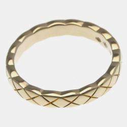 Pre Owned Chanel Coco Crush Mini Model Pink Gold 18K Fashion No Stone Band Ring Pink Gold