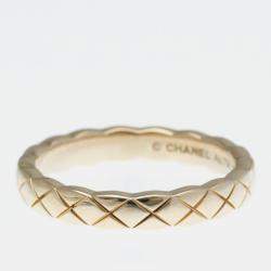 Pre Owned Chanel Coco Crush Mini Model Pink Gold 18K Fashion No Stone Band Ring Pink Gold